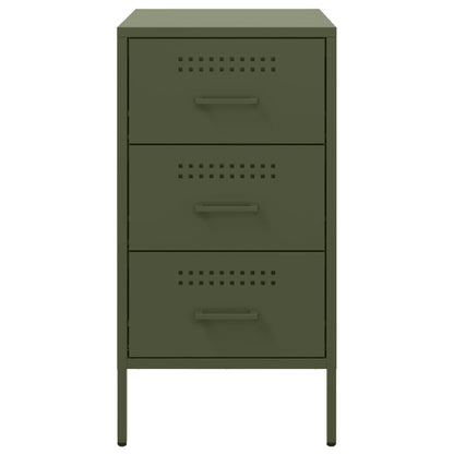 vidaXL Bedside Cabinets 2 pcs Olive Green 36x39x68 cm Steel