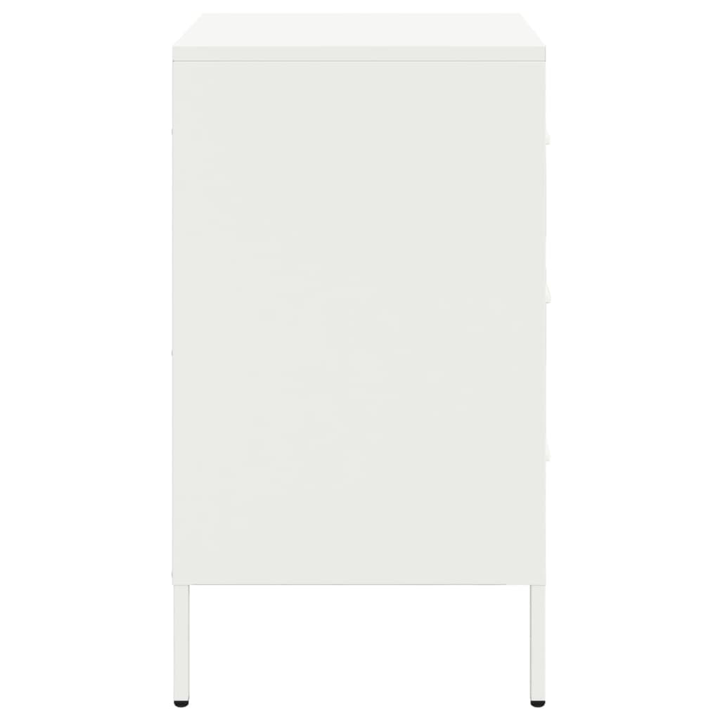 vidaXL Bedside Cabinets 2 pcs White 36x39x68 cm Steel