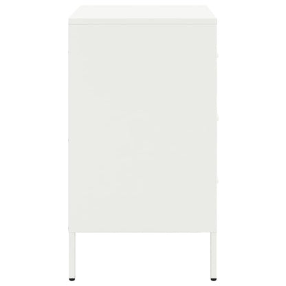 vidaXL Bedside Cabinets 2 pcs White 36x39x68 cm Steel