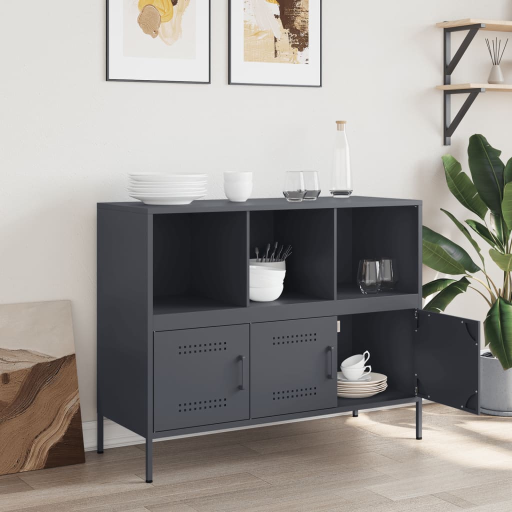 vidaXL Sideboard Anthracite 100.5x39x79 cm Steel