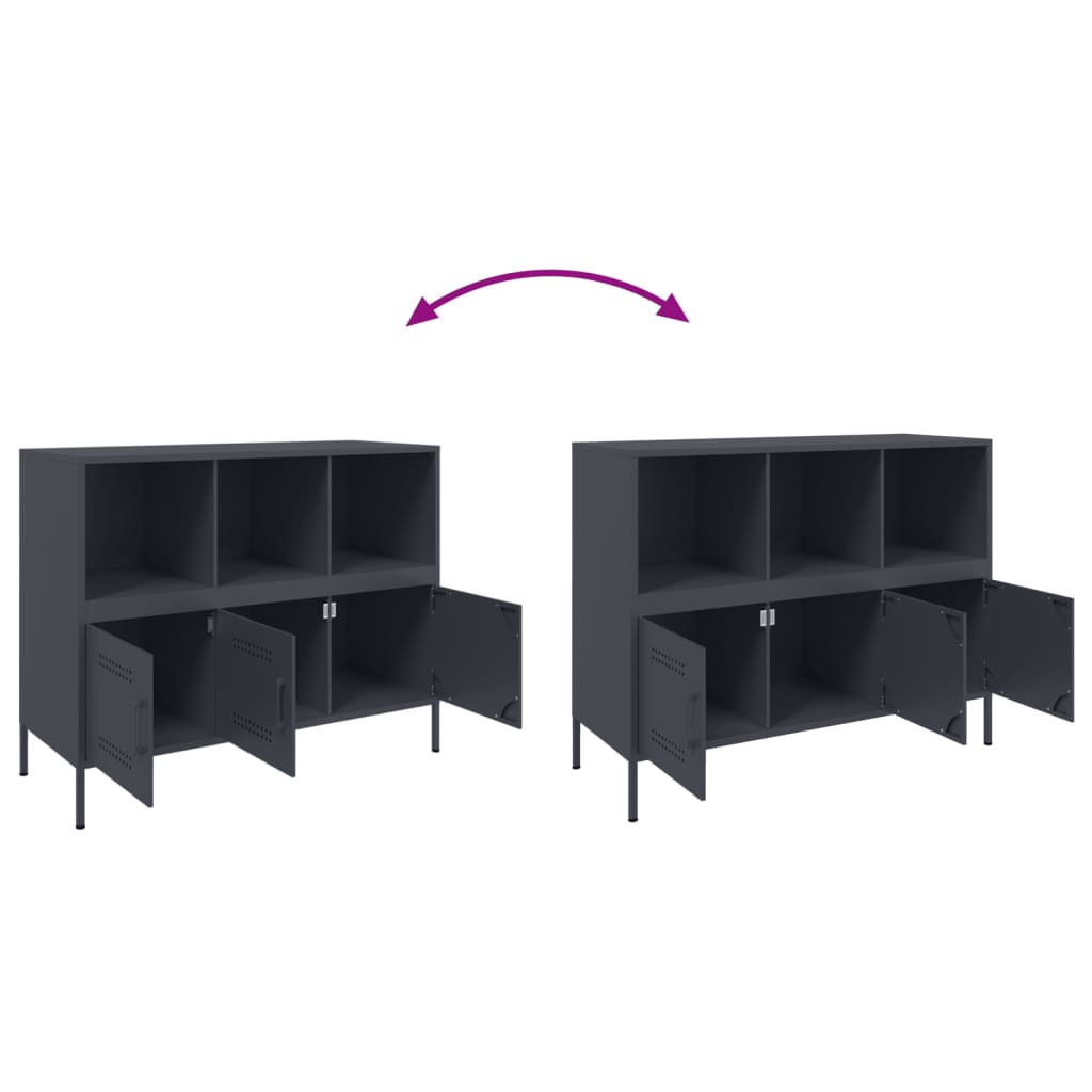 vidaXL Sideboard Anthracite 100.5x39x79 cm Steel