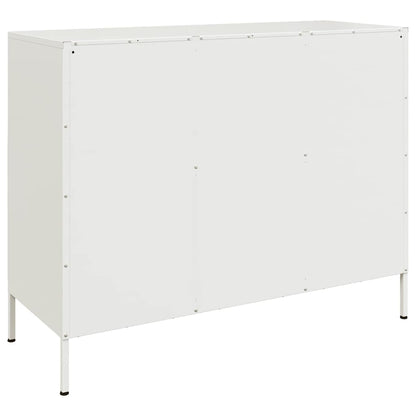 vidaXL Sideboard White 100,5x39x79 cm Steel