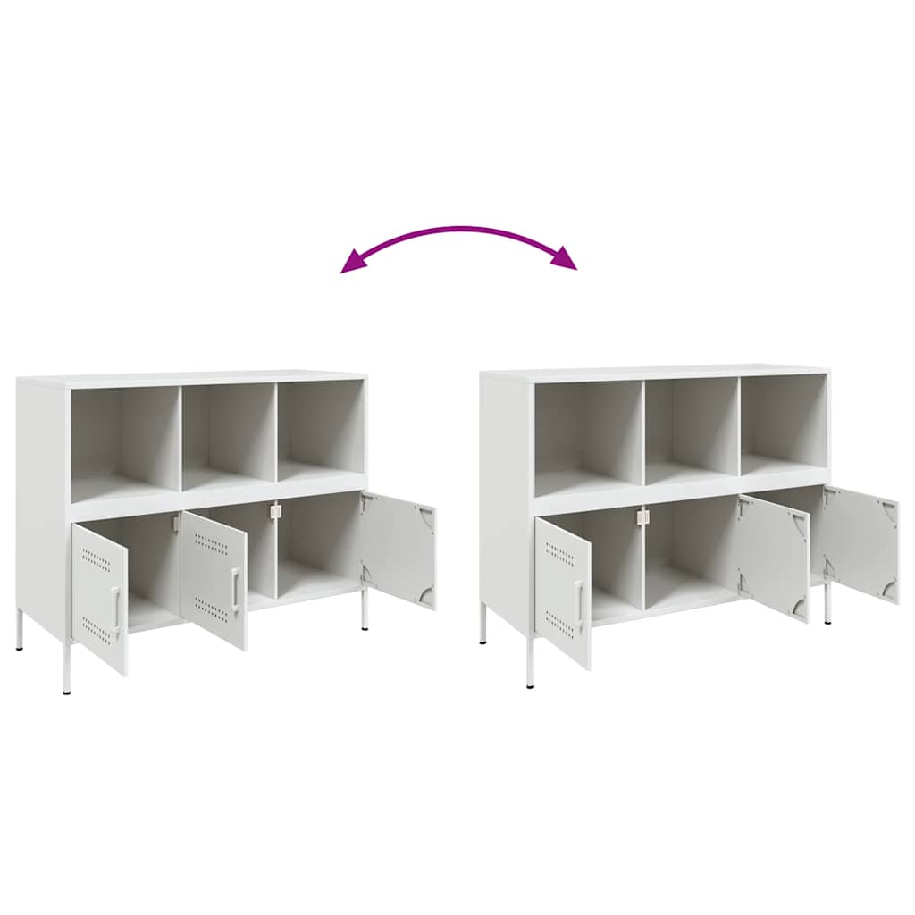 vidaXL Sideboard White 100.5x39x79 cm Steel