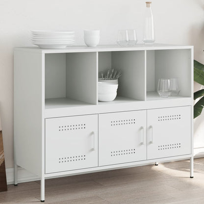 vidaXL Sideboard White 100.5x39x79 cm Steel