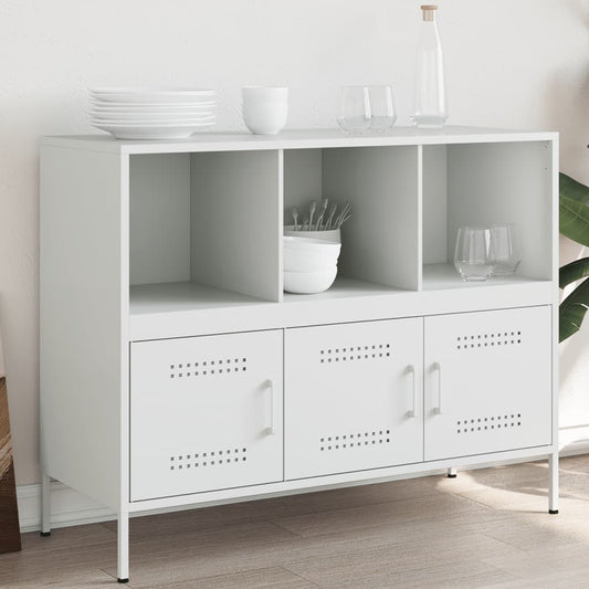 vidaXL Sideboard White 100.5x39x79 cm Steel