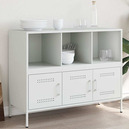 vidaXL Sideboard White 100,5x39x79 cm Steel