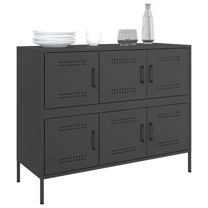 vidaXL Sideboard Black 100,5x39x79 cm Steel
