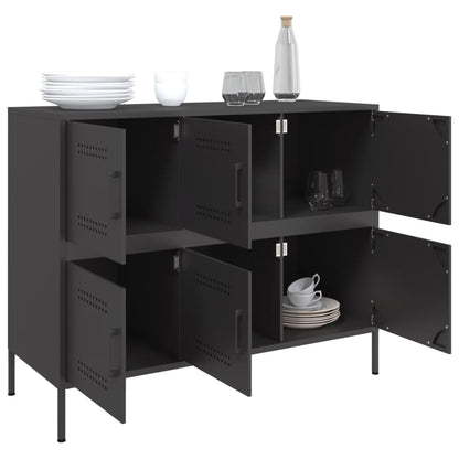 vidaXL Sideboard Black 100,5x39x79 cm Steel