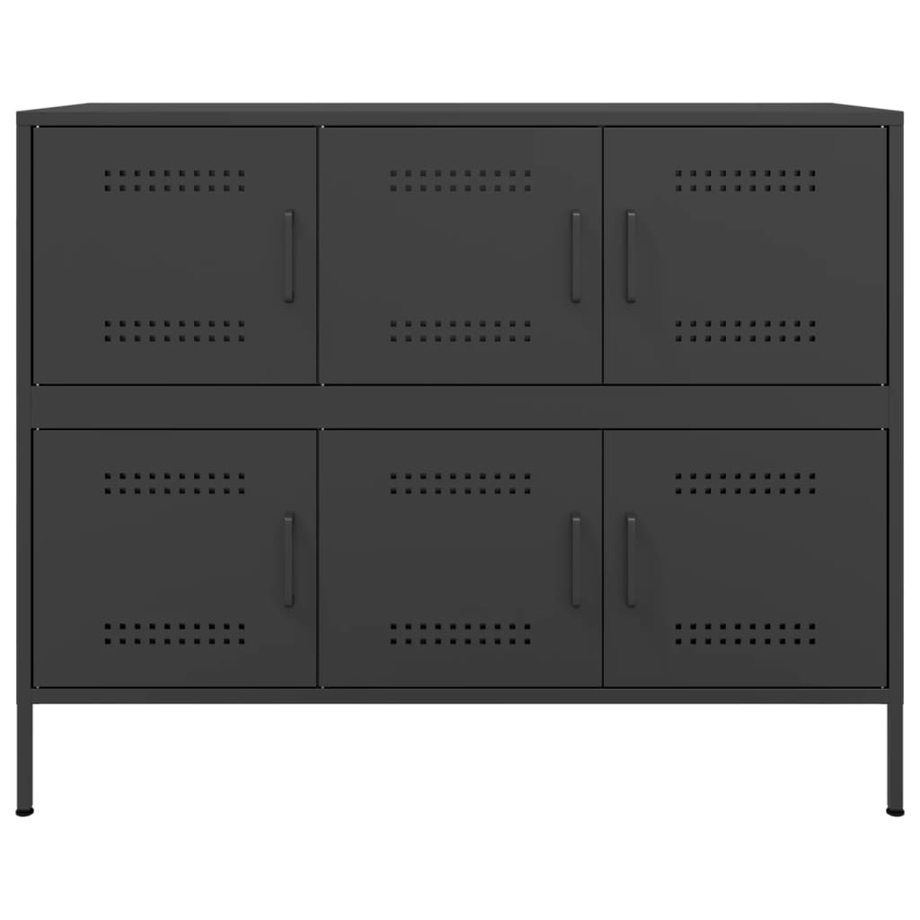 vidaXL Sideboard Black 100.5x39x79 cm Steel