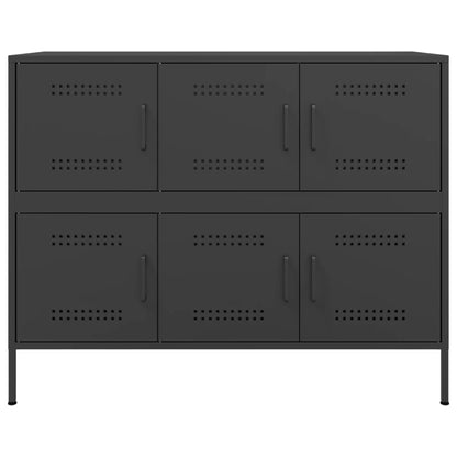 vidaXL Sideboard Black 100.5x39x79 cm Steel