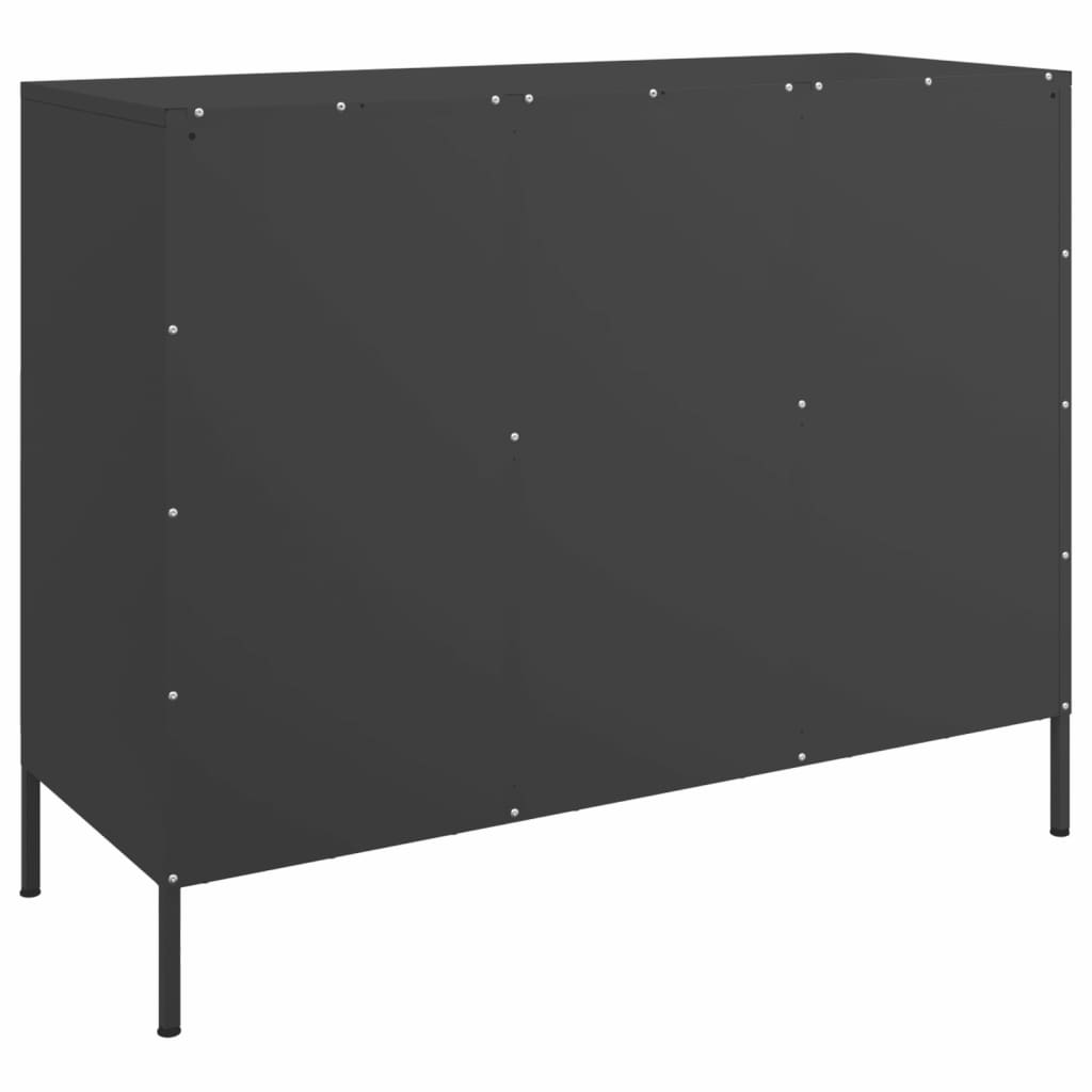 vidaXL Sideboard Black 100,5x39x79 cm Steel