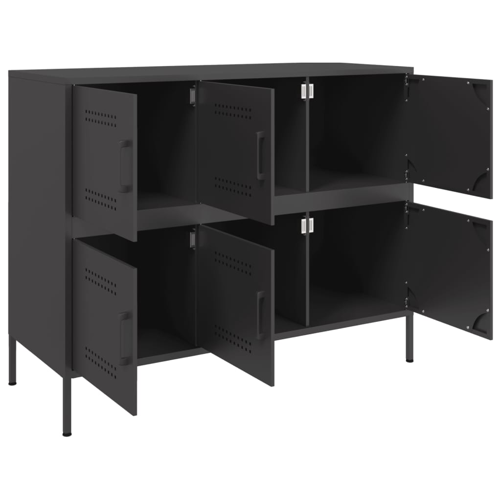 vidaXL Sideboard Black 100,5x39x79 cm Steel