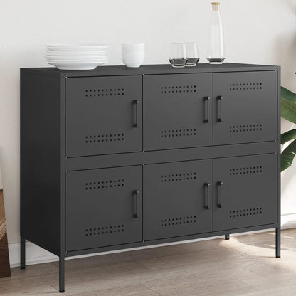 vidaXL Sideboard Black 100,5x39x79 cm Steel
