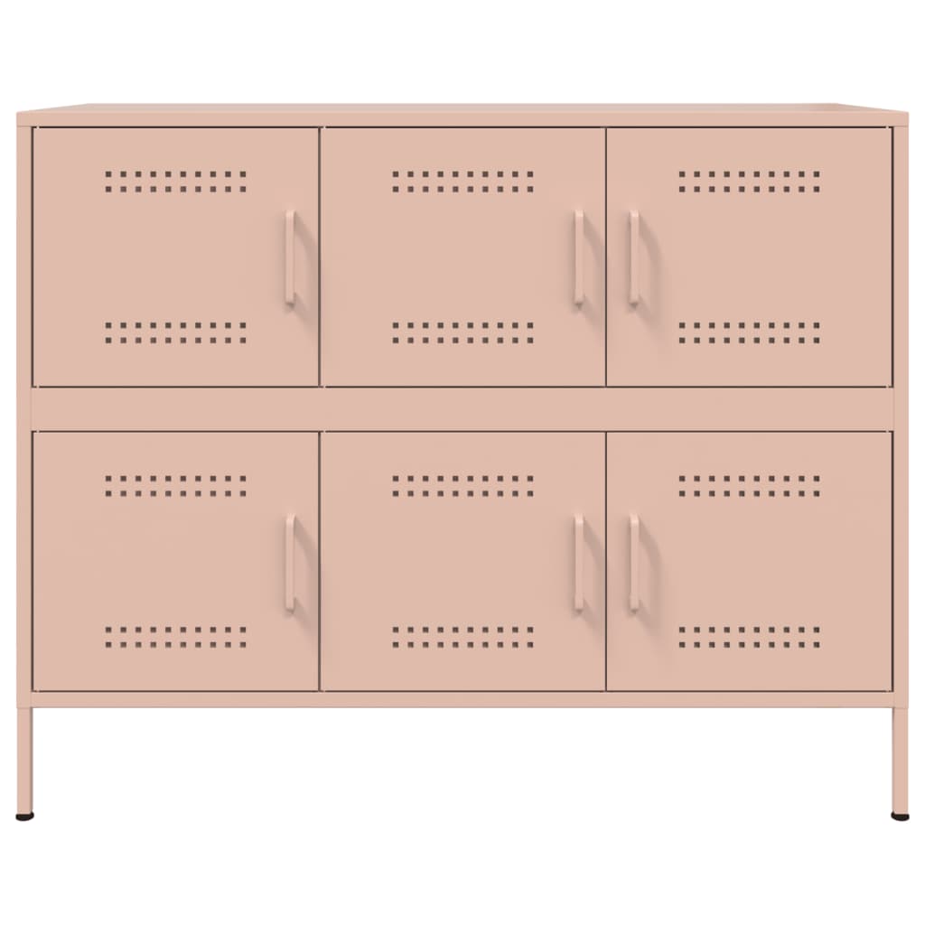 vidaXL Sideboard Pink 100.5x39x79 cm Steel