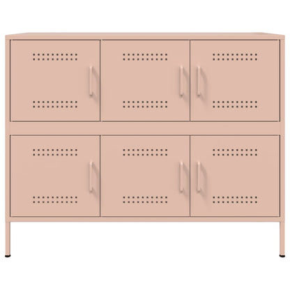 vidaXL Sideboard Pink 100.5x39x79 cm Steel