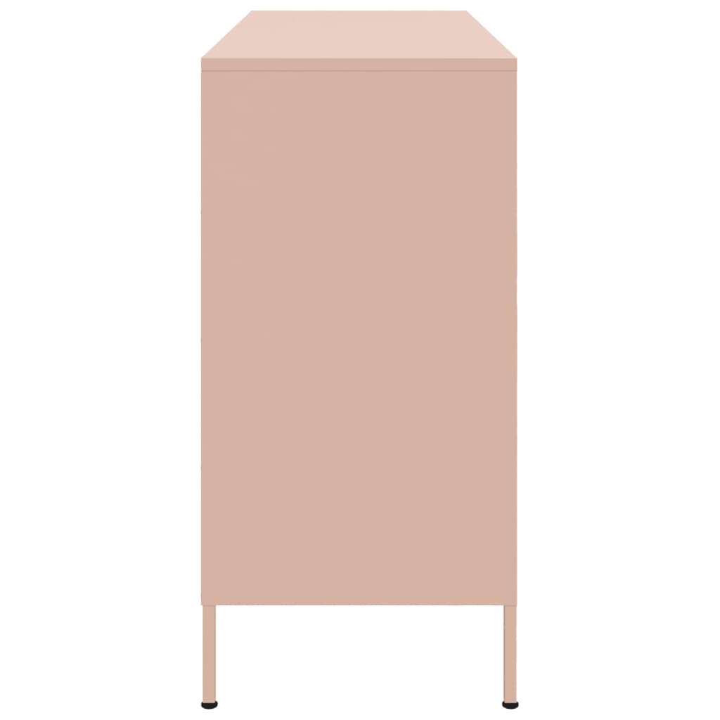 vidaXL Sideboard Pink 100.5x39x79 cm Steel
