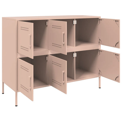 vidaXL Sideboard Pink 100.5x39x79 cm Steel