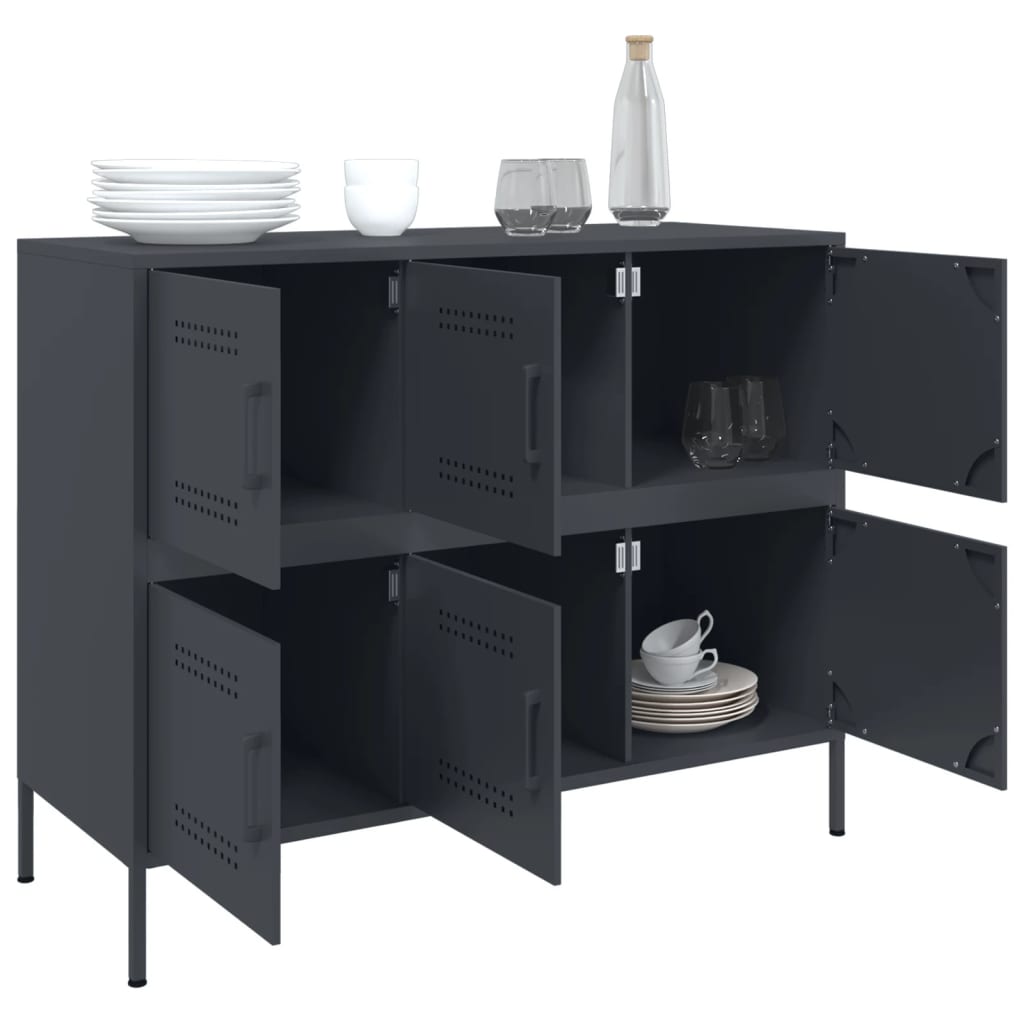 vidaXL Sideboard Anthracite 100,5x39x79 cm Steel