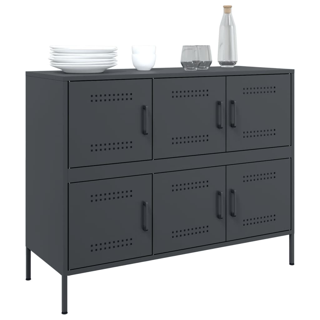 vidaXL Sideboard Anthracite 100.5x39x79 cm Steel
