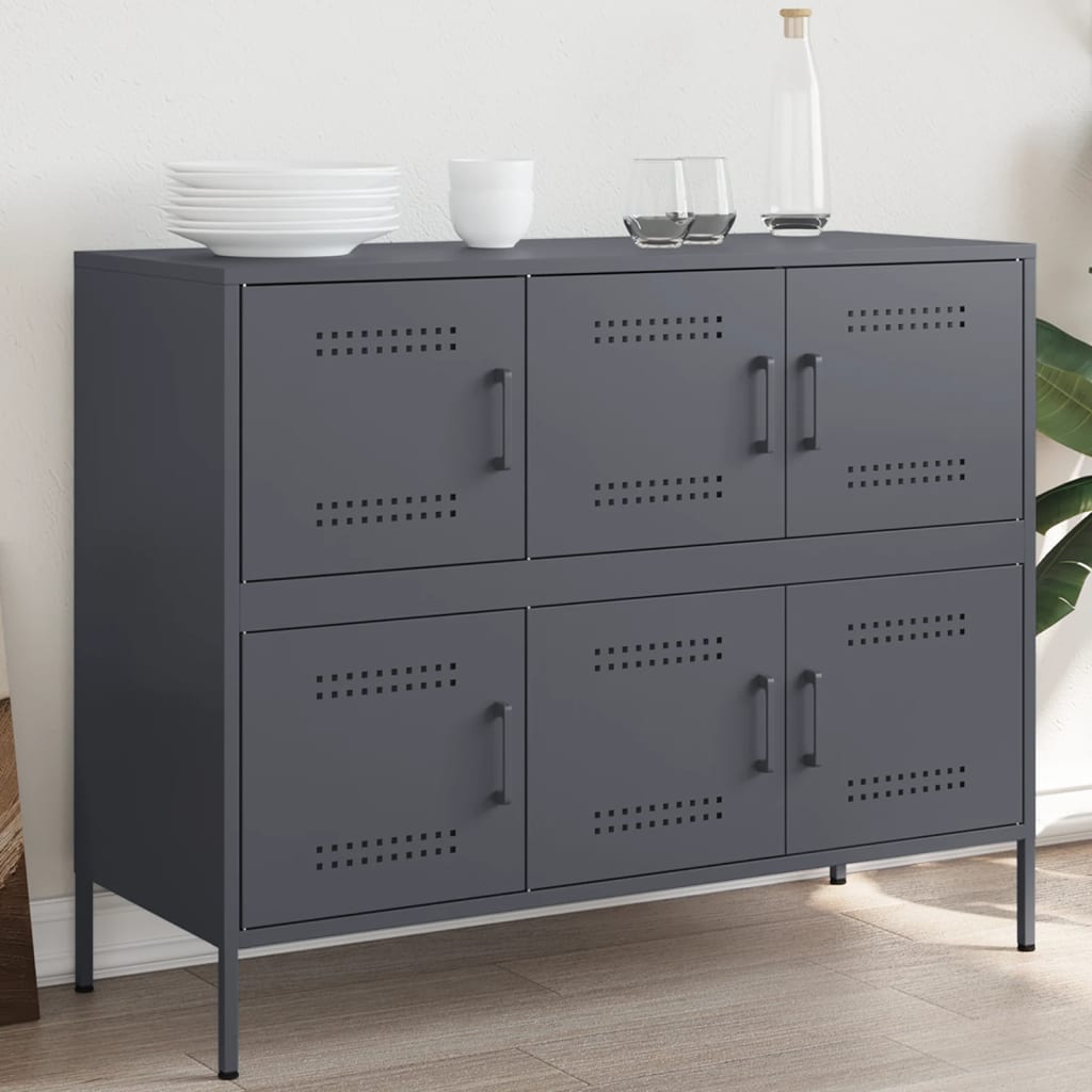 vidaXL Sideboard Anthracite 100,5x39x79 cm Steel