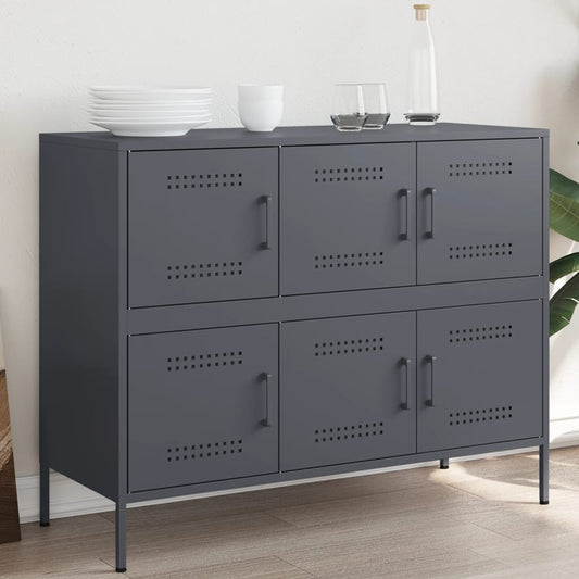 vidaXL Sideboard Anthracite 100,5x39x79 cm Steel
