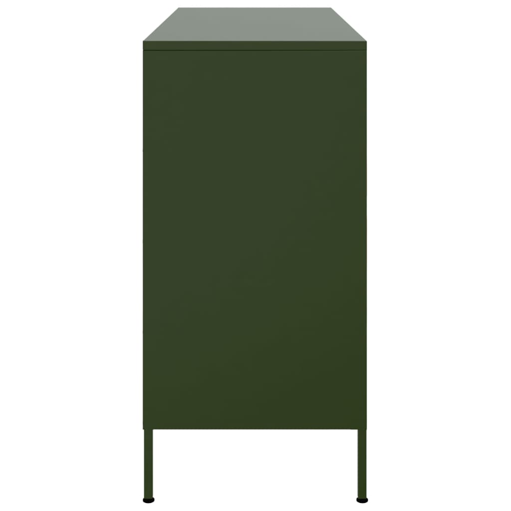 vidaXL Sideboard Olive Green 100.5x39x79 cm Steel