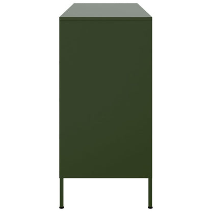 vidaXL Sideboard Olive Green 100.5x39x79 cm Steel