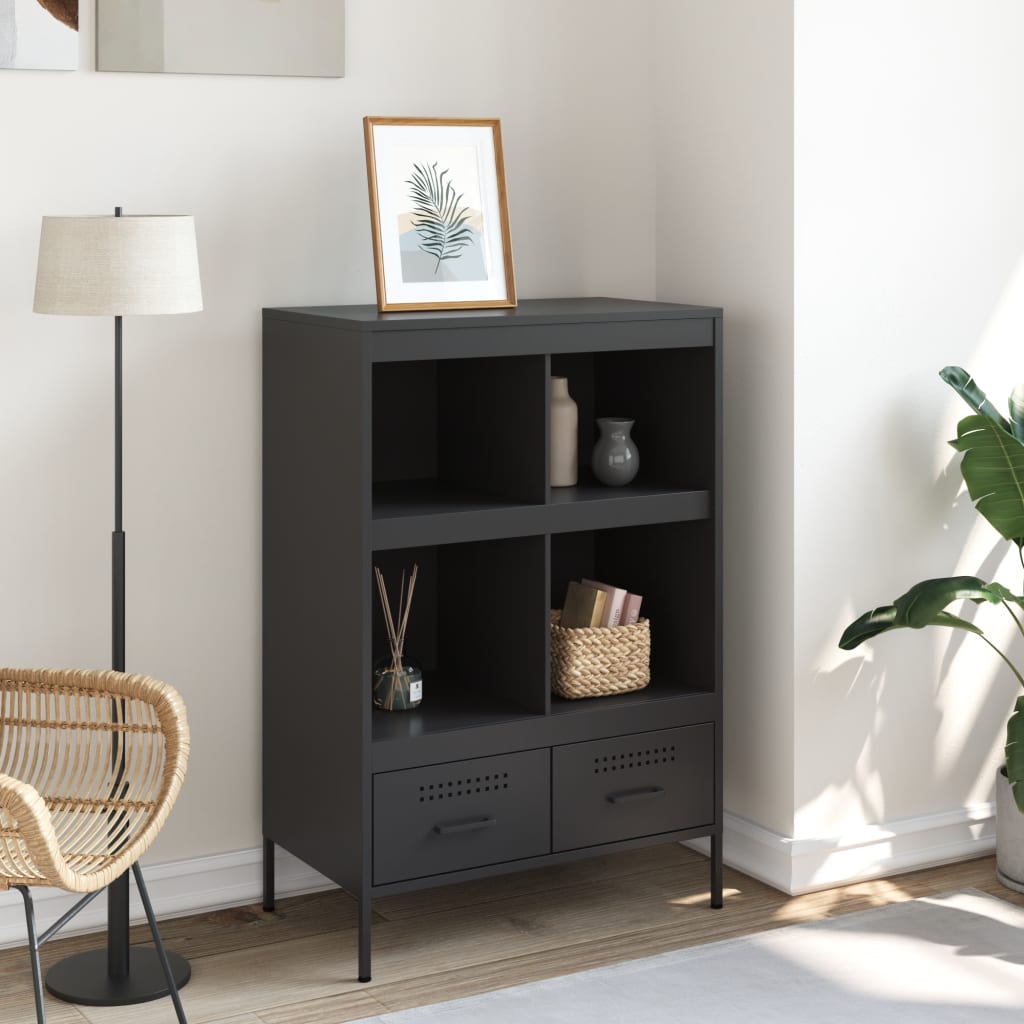 vidaXL Highboard Black 68x39x101,5 cm Steel