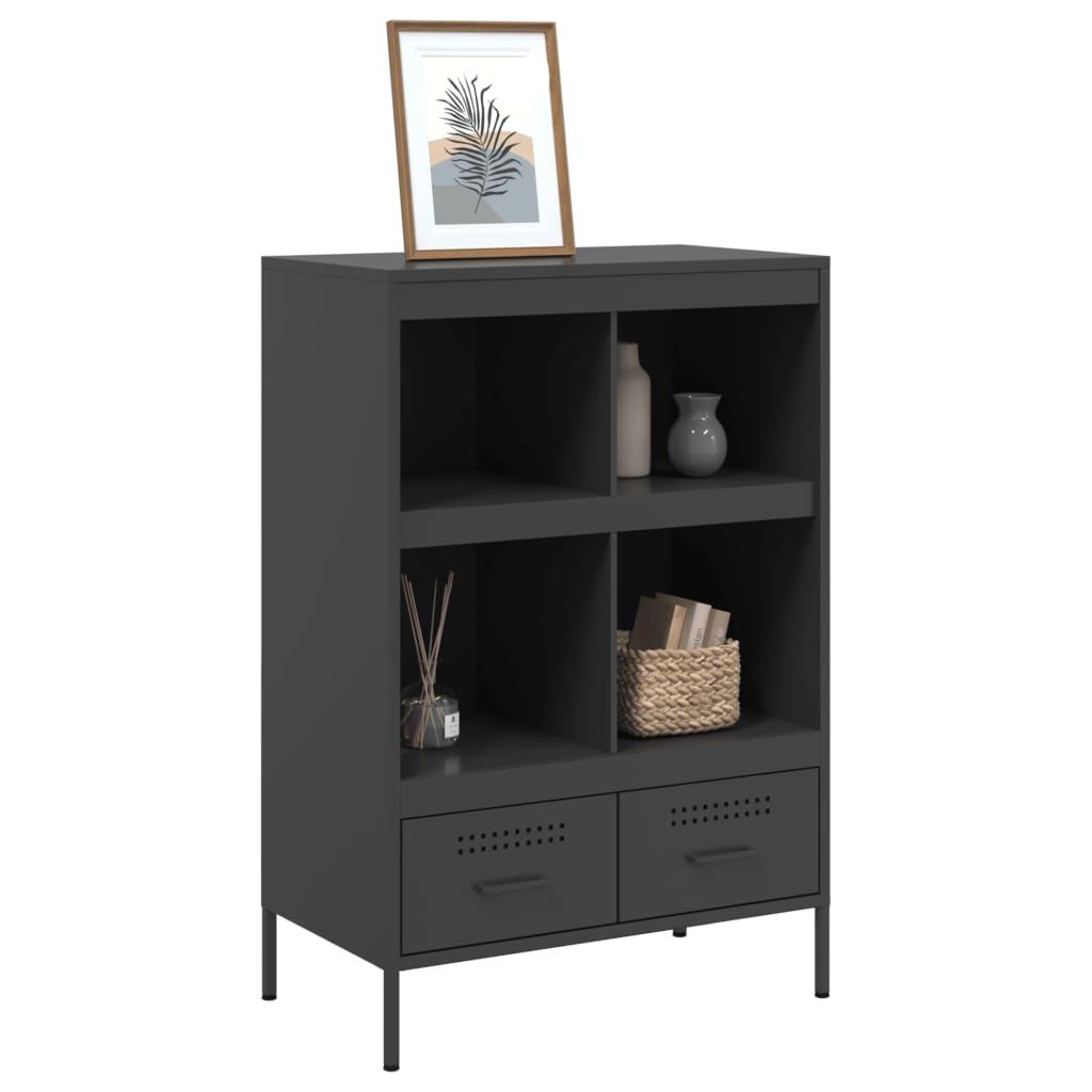 vidaXL Highboard Black 68x39x101,5 cm Steel