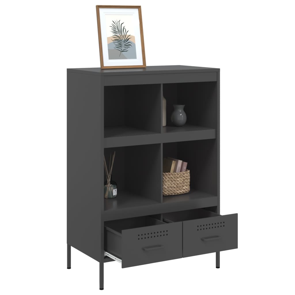 vidaXL Highboard Black 68x39x101,5 cm Steel