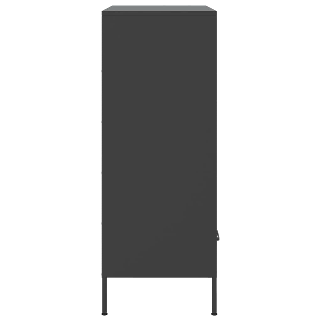 vidaXL Highboard Black 68x39x101,5 cm Steel