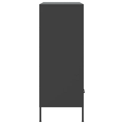 vidaXL Highboard Black 68x39x101,5 cm Steel