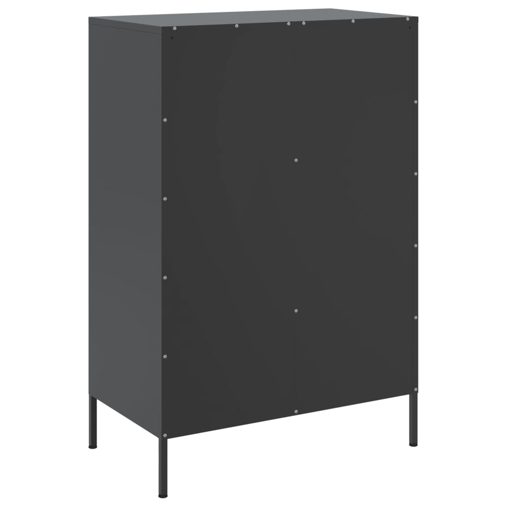 vidaXL Highboard Black 68x39x101,5 cm Steel
