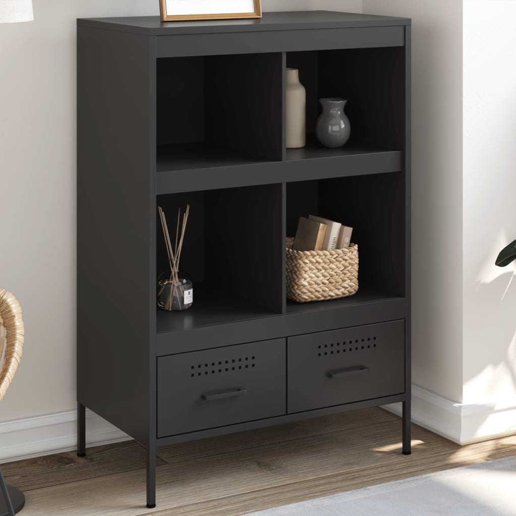 vidaXL Highboard Black 68x39x101,5 cm Steel