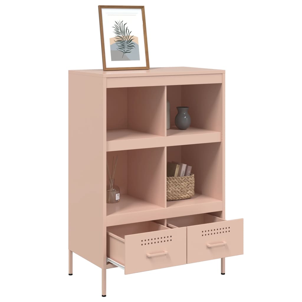 vidaXL Highboard Pink 68x39x101,5 cm Steel