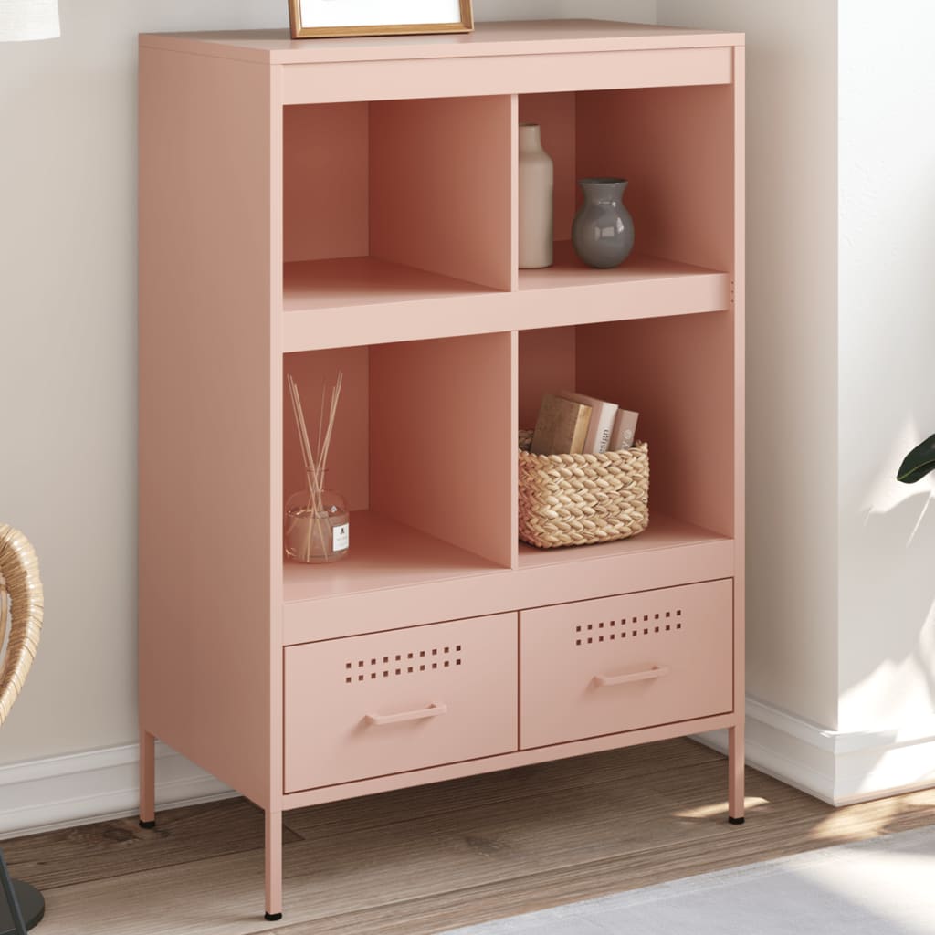 vidaXL Highboard Pink 68x39x101,5 cm Steel