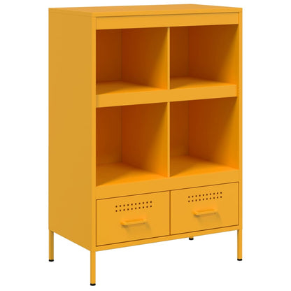 vidaXL Highboard Mustard Yellow 68x39x101,5 cm Steel