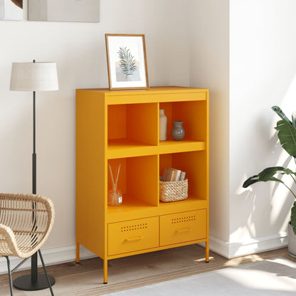 vidaXL Highboard Mustard Yellow 68x39x101,5 cm Steel