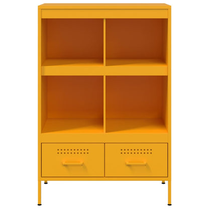 vidaXL Highboard Mustard Yellow 68x39x101.5 cm Steel