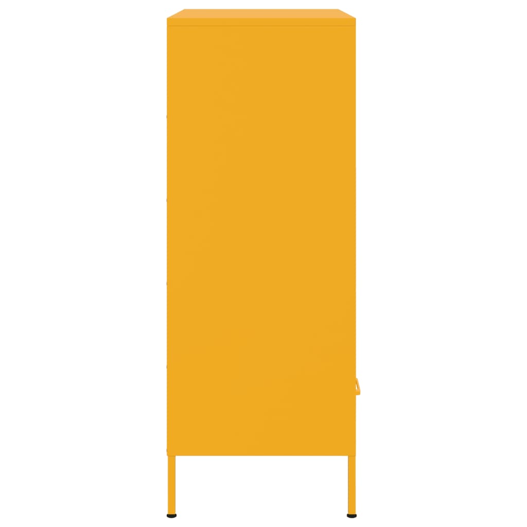vidaXL Highboard Mustard Yellow 68x39x101.5 cm Steel