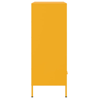 vidaXL Highboard Mustard Yellow 68x39x101.5 cm Steel