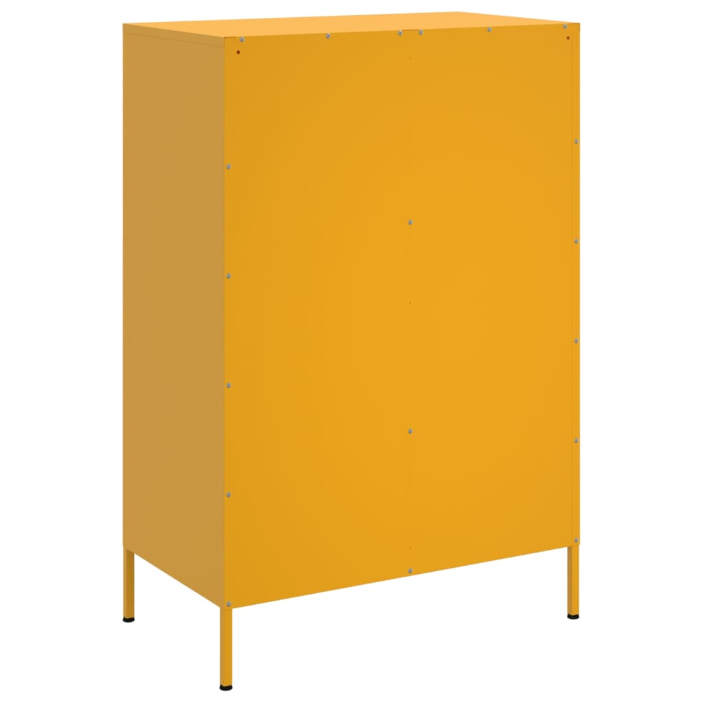 vidaXL Highboard Mustard Yellow 68x39x101.5 cm Steel