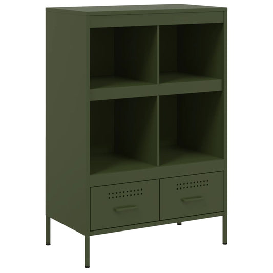 vidaXL Highboard Olive Green 68x39x101,5 cm Steel
