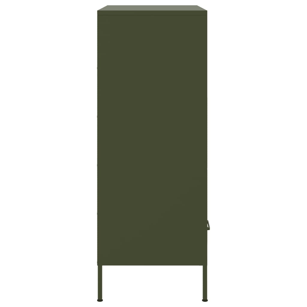 vidaXL Highboard Olive Green 68x39x101,5 cm Steel