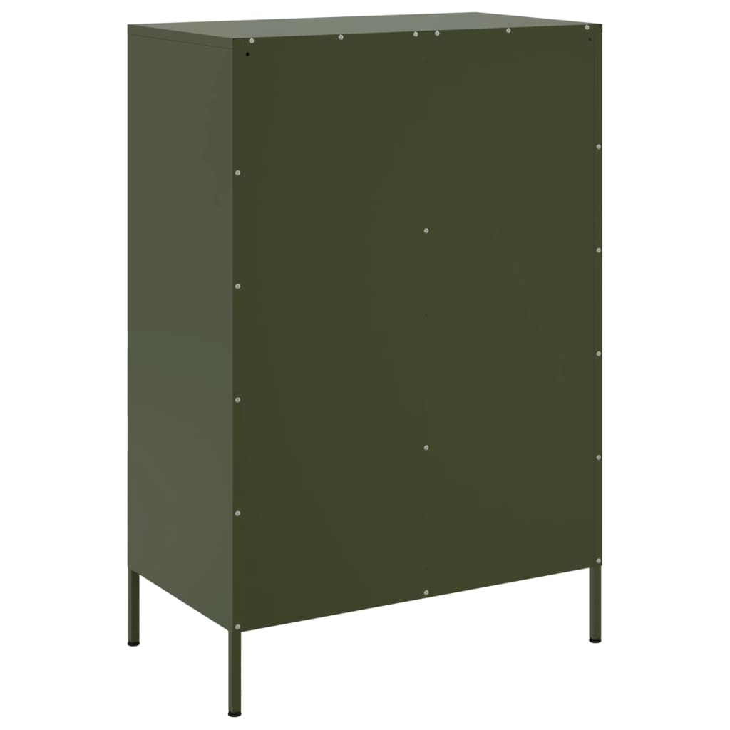 vidaXL Highboard Olive Green 68x39x101,5 cm Steel