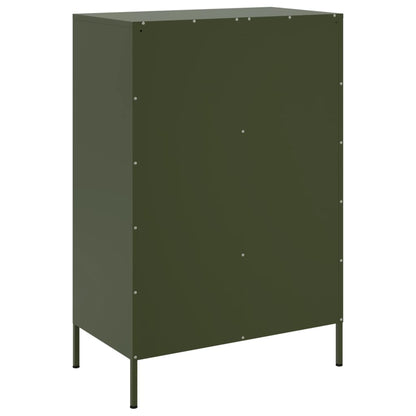 vidaXL Highboard Olive Green 68x39x101,5 cm Steel