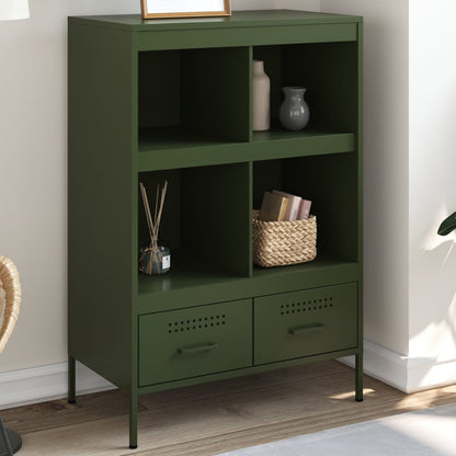 vidaXL Highboard Olive Green 68x39x101,5 cm Steel
