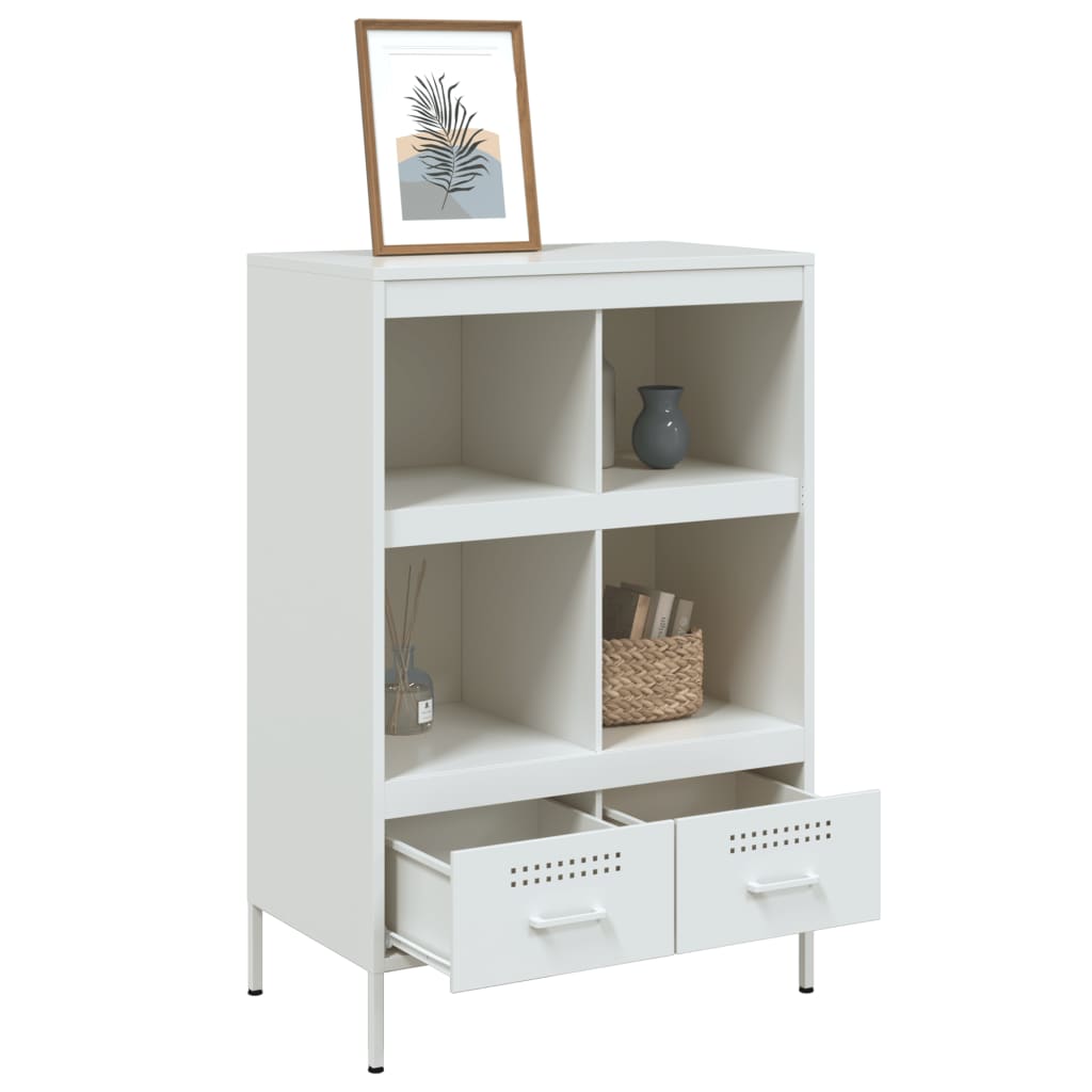 vidaXL Highboard White 68x39x101.5 cm Steel