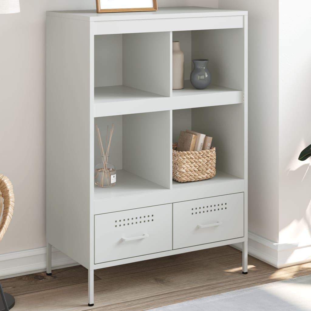 vidaXL Highboard White 68x39x101,5 cm Steel