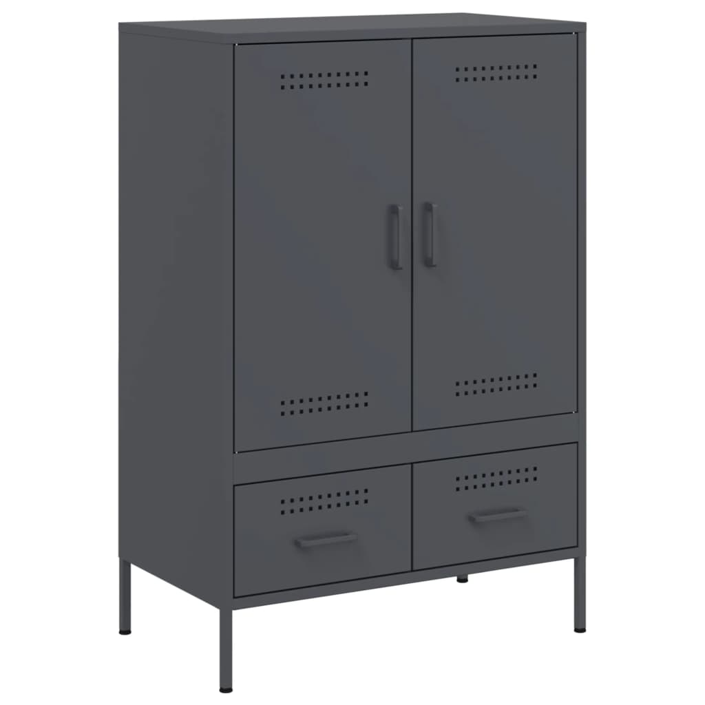 vidaXL Highboard Anthracite 68x39x101.5 cm Steel